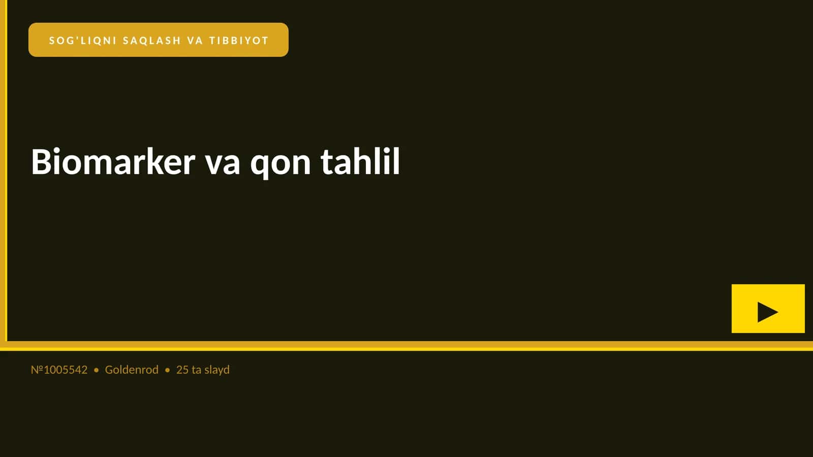 Biomarker va qon tahlil 1