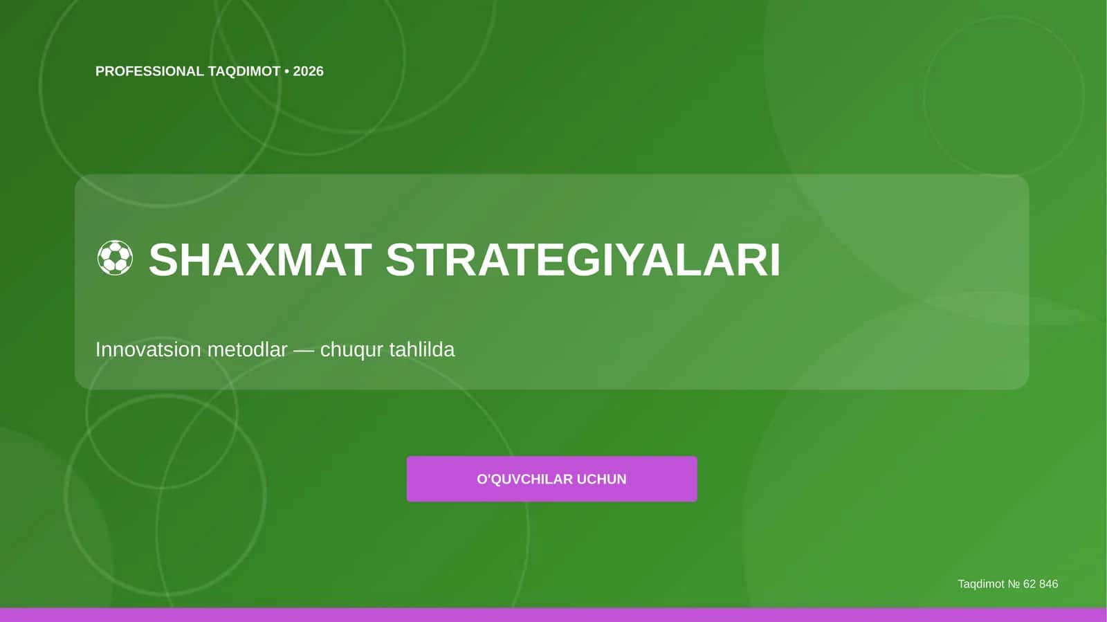 SHAXMAT STRATEGIYALARI 1