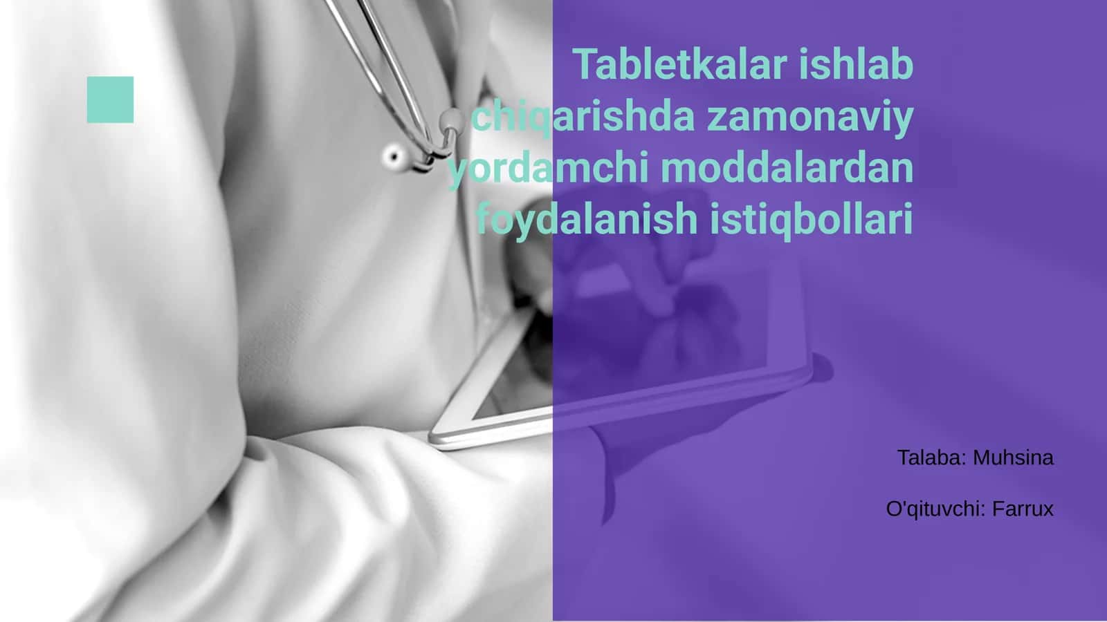 Zamonaviy yordamchi moddalar 1