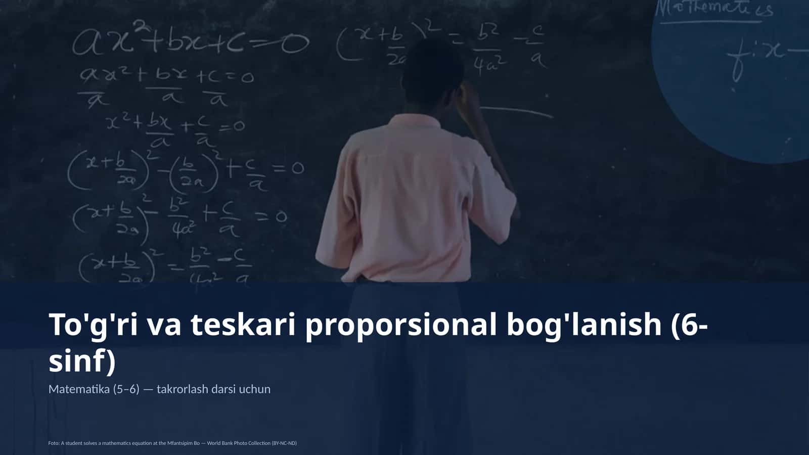 To'g'ri va teskari proporsional bog'lanish (6-sinf) 1