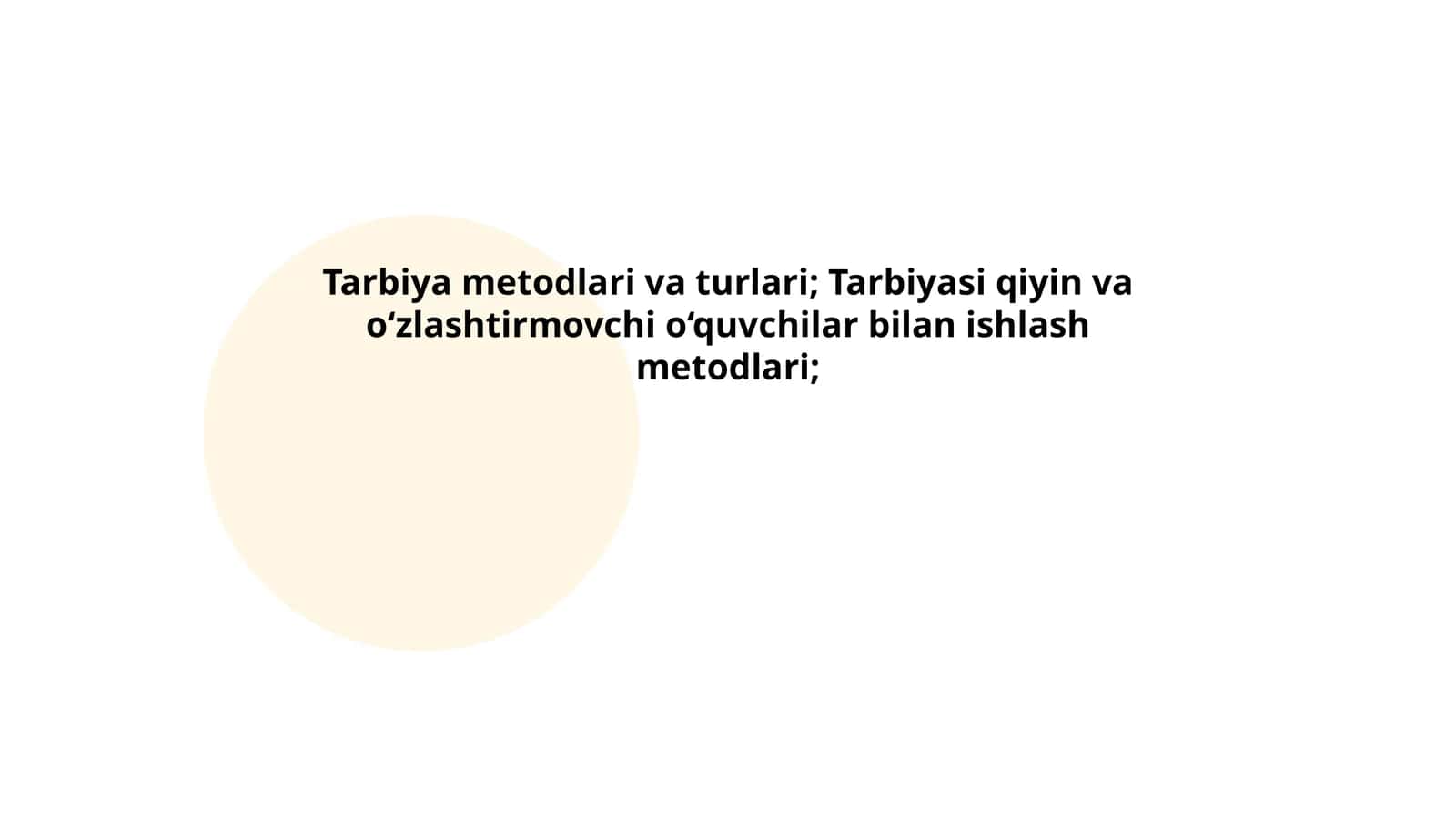 Tarbiya Metodlari va Turlari 1
