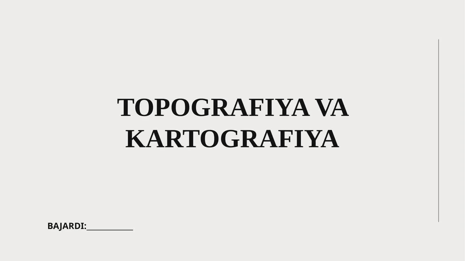 Topografiya VA Kartografiya 1