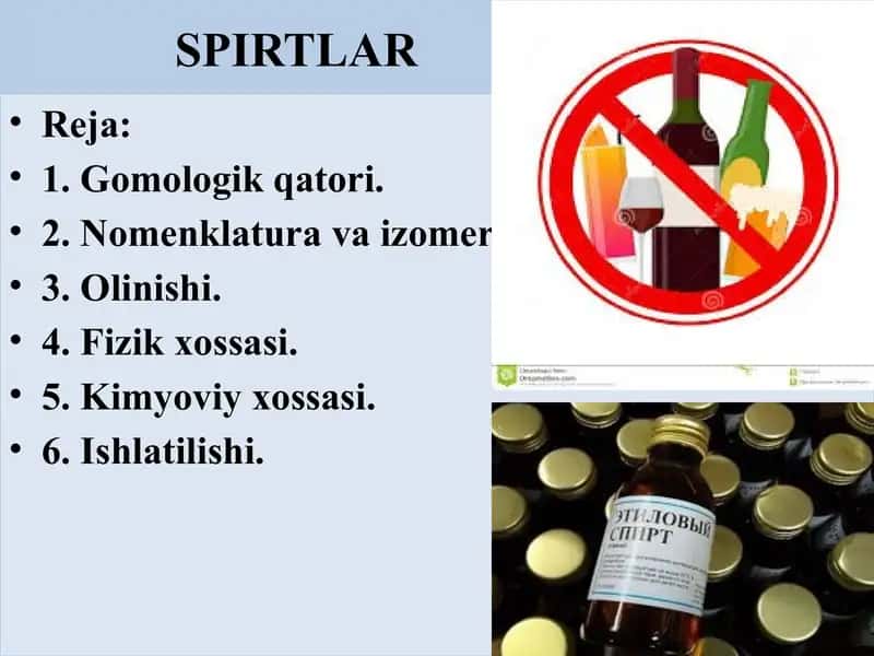 Gidroksi birikmalar. Spirtlar 1