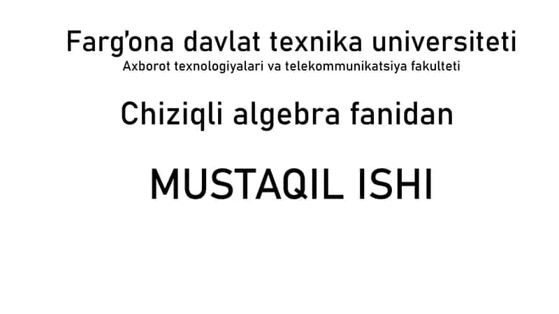Chiziqli fazo 1