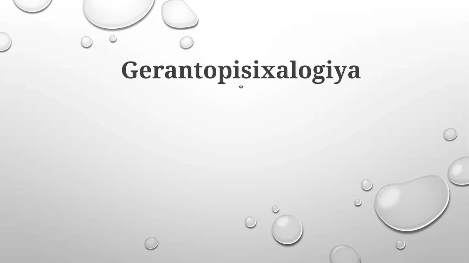 Gerantopisixalogiya 1