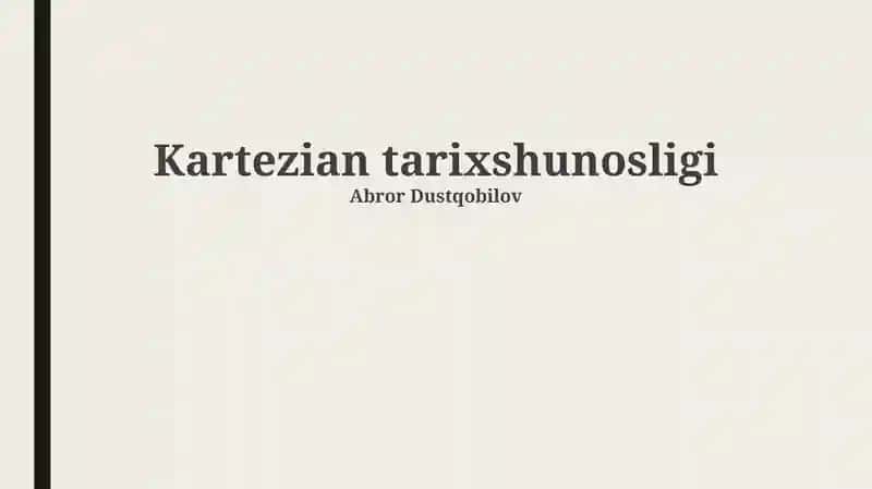 Kartezian tarixshunosligi