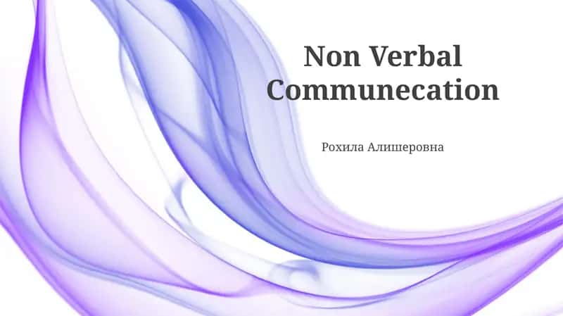Non Verbal Communecation 1