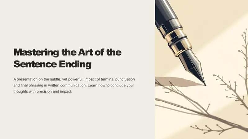 Mastering the Art of the Sentence Ending 1