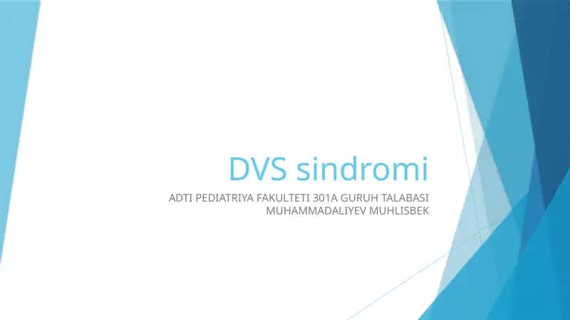 DVS sindromi 1