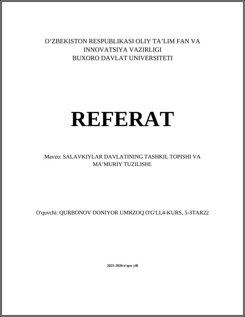 Salavkiylar Davlati 1
