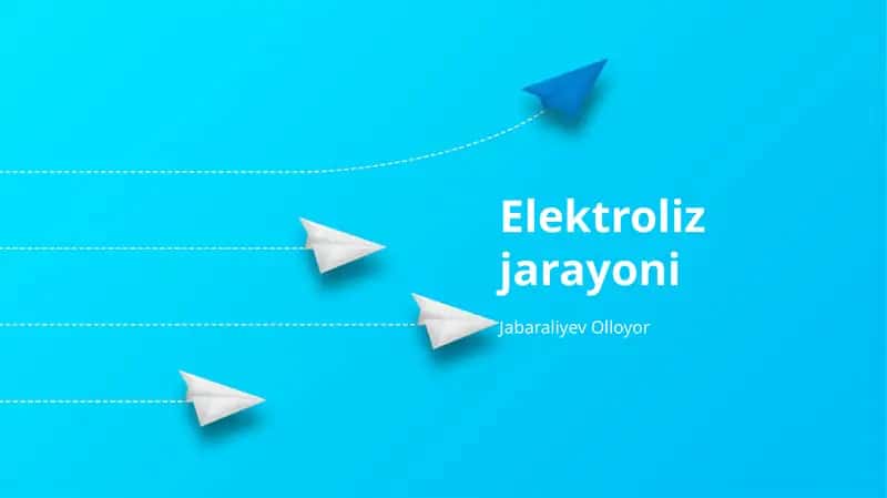 Elektroliz jarayoni 1