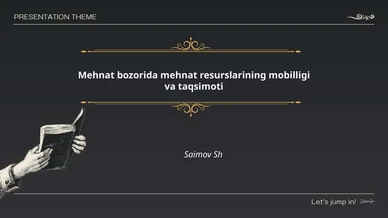 Mehnat bozorida mehnat resurslarining mobilligi va taqsimoti 1