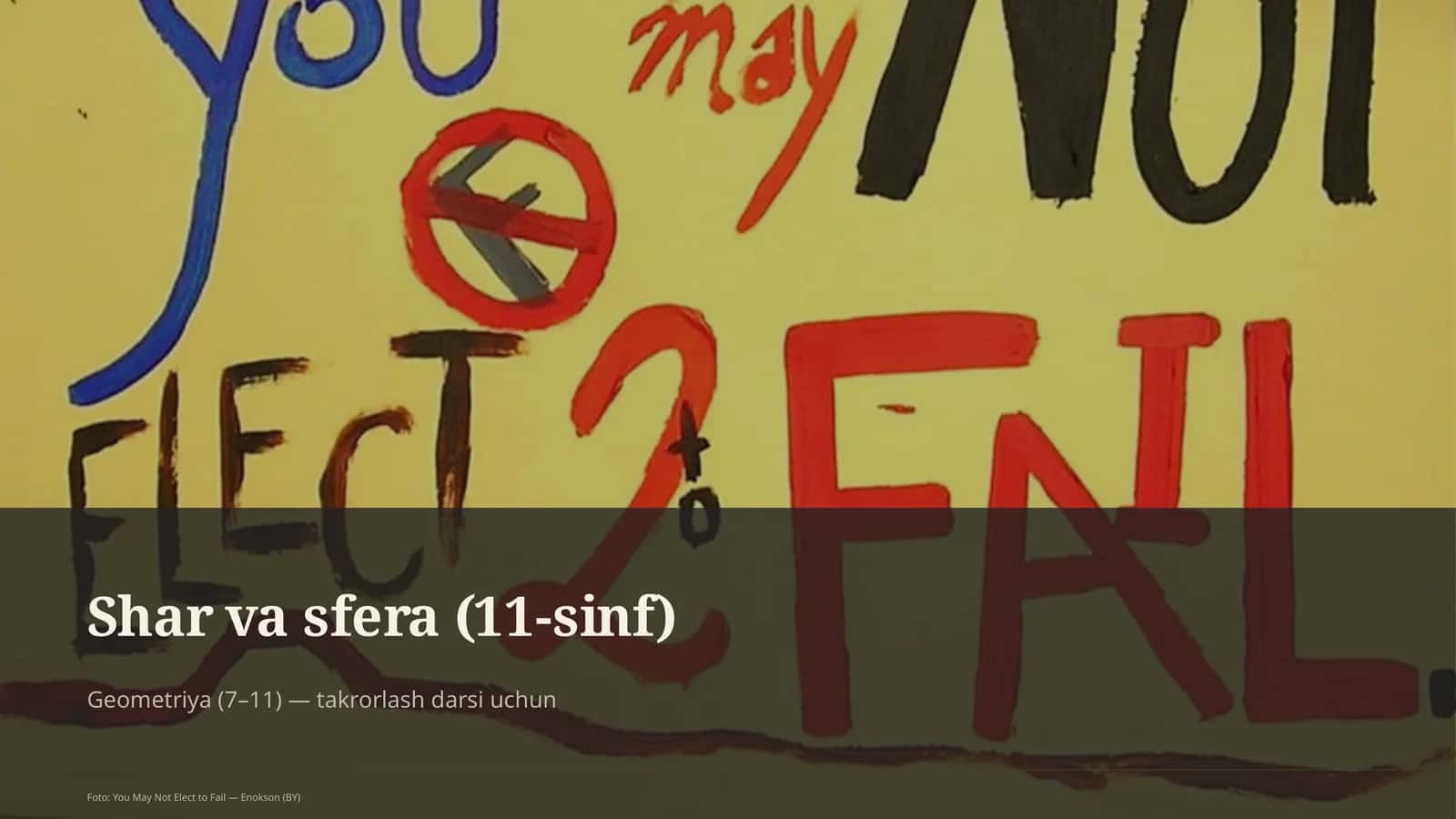 Shar va sfera (11-sinf) 1