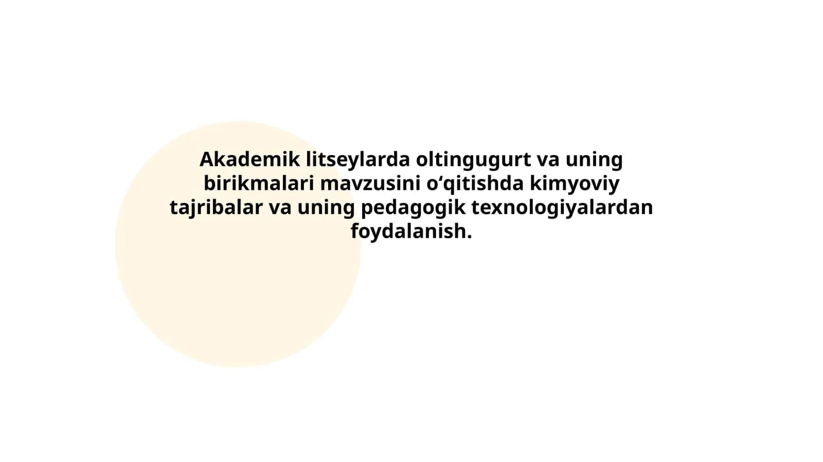 Oltingugurtning kimyoviy xossalari 1