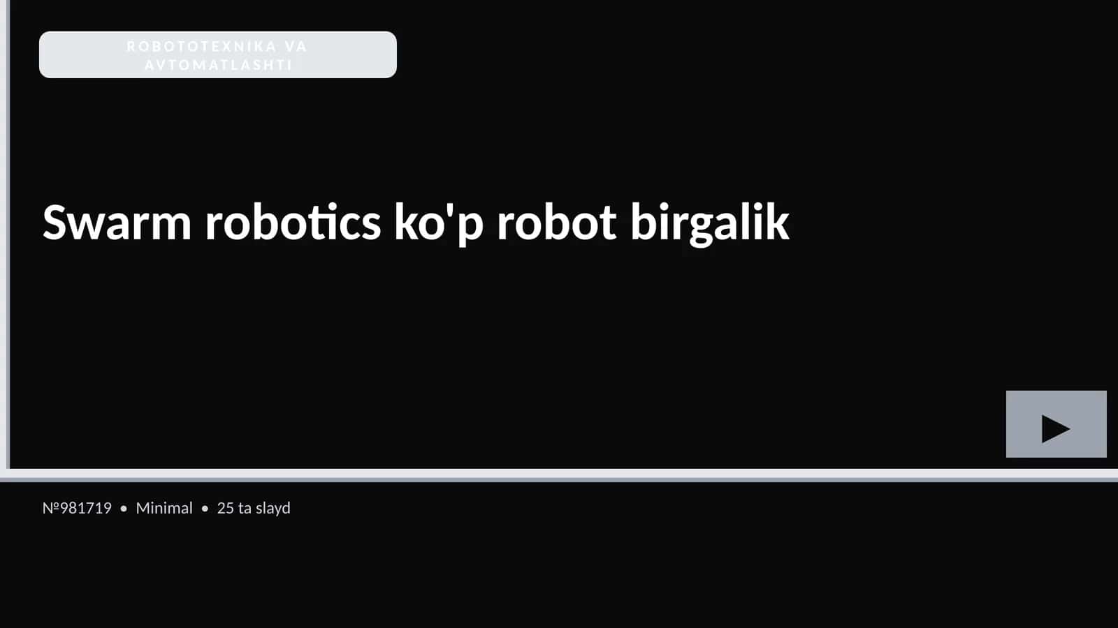 ROBOTOTEXNIKA VA AVTOMATLASHTI 1