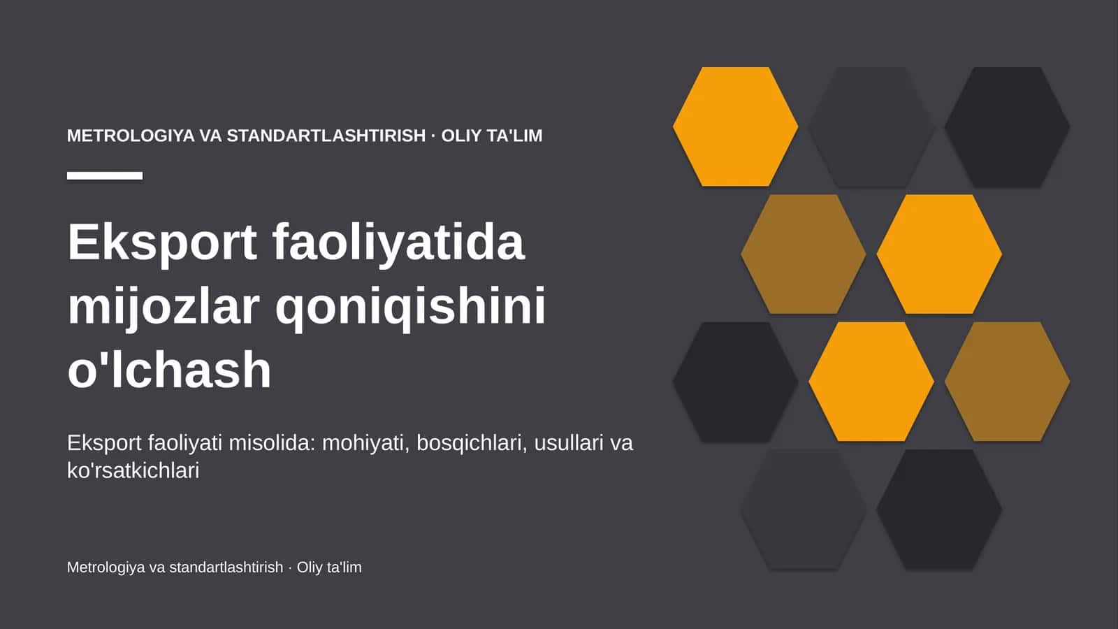 eksport faoliyatida mijozlar qoniqishini o'lchash 7565 1