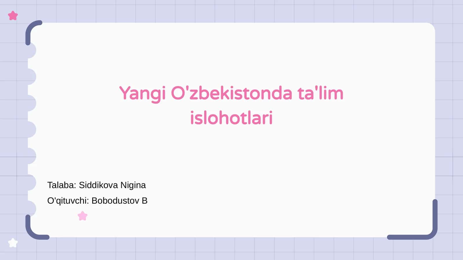 Yangi O'zbekistonda ta'lim islohotlari 1