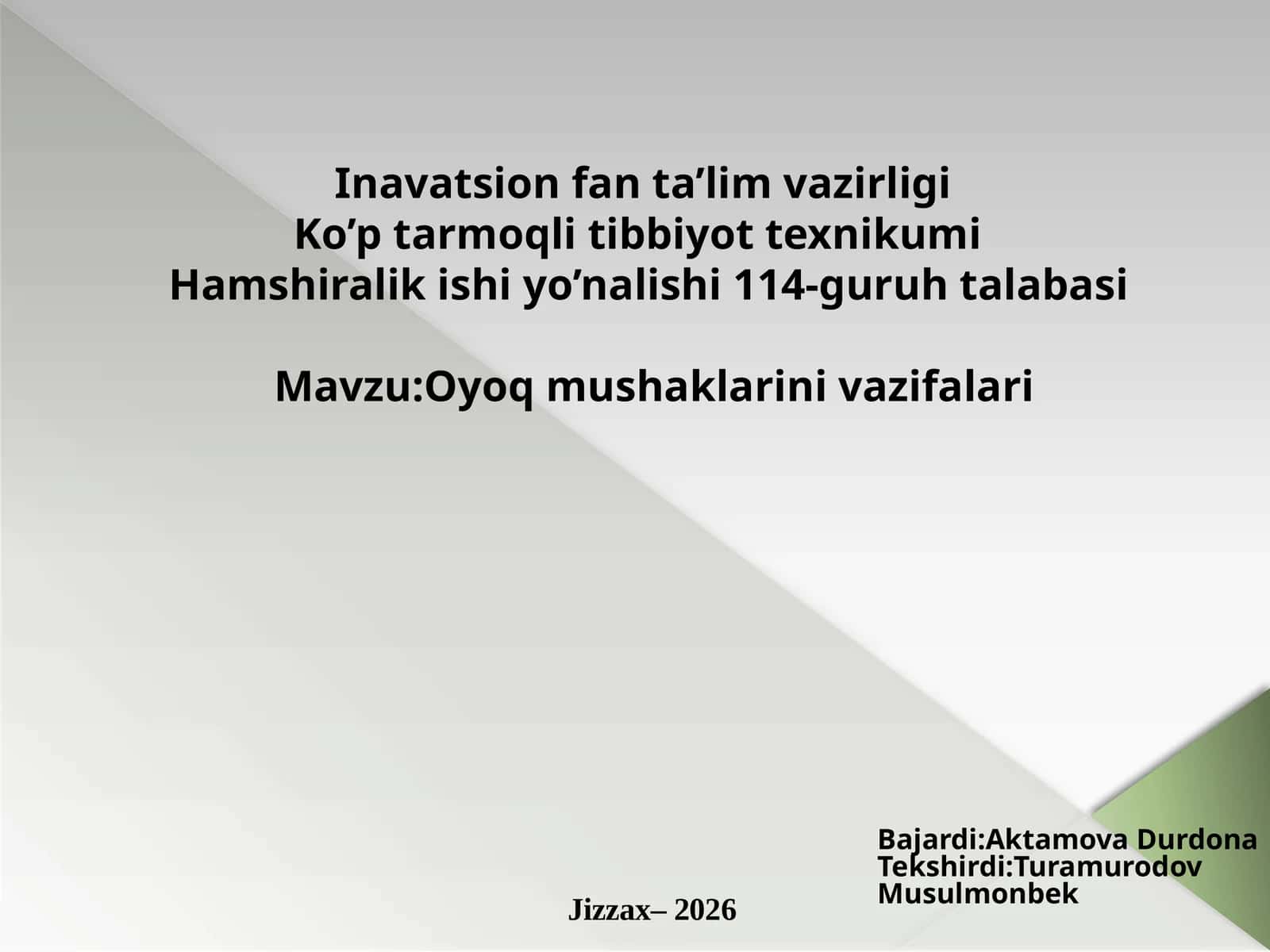 Oyoq mushaklari 1