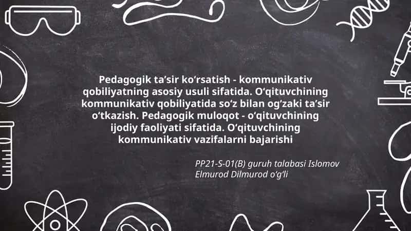 Pedagogik ta'sir ko'rsatish 1