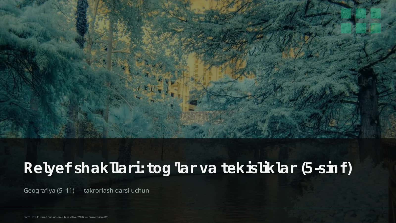 Relyef shakllari: tog'lar va tekisliklar (5-sinf) 1