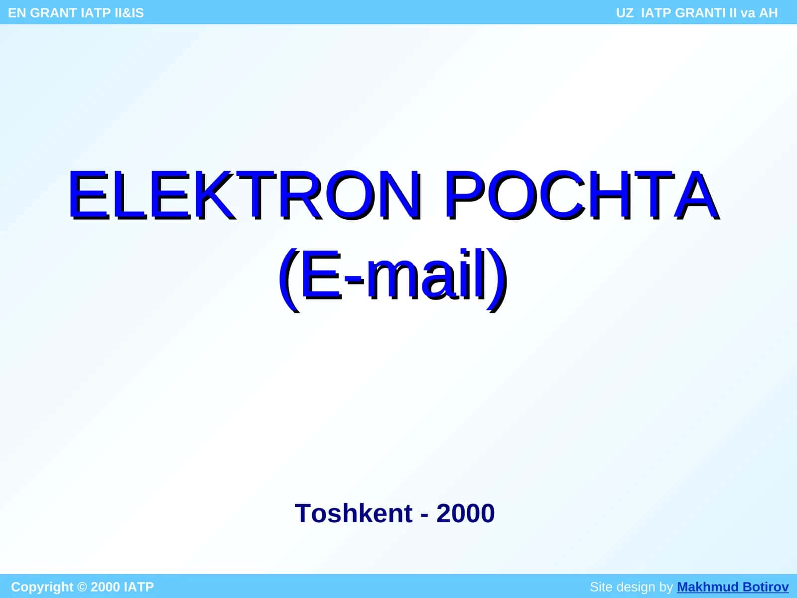 Elektron pochta (E-mail) 1