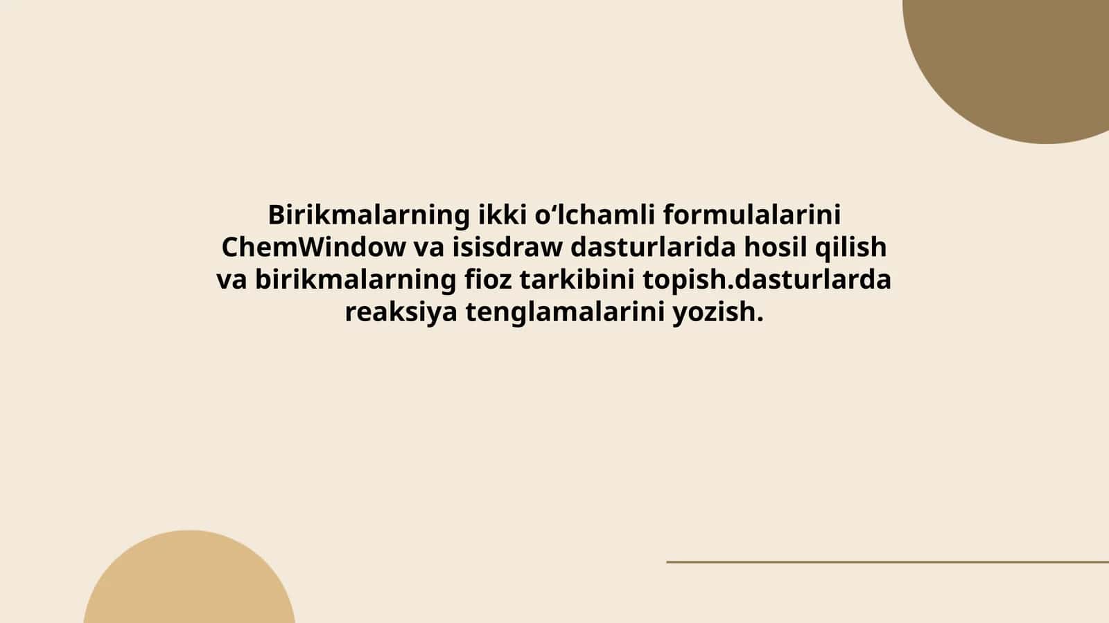Birikmalarning ikki oʻlchamli formulalari 1
