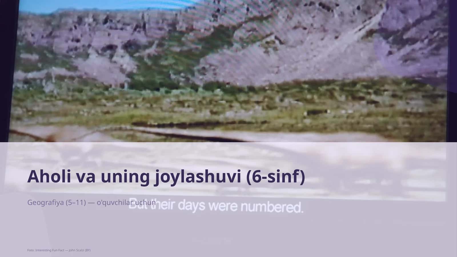 Aholi va uning joylashuvi (6-sinf) 1