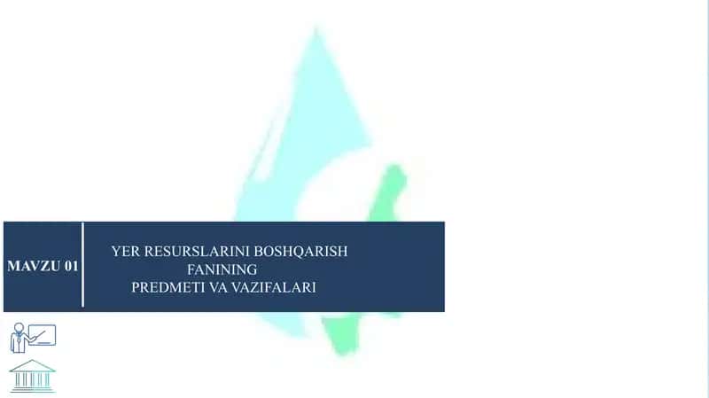 Yer resurslarini boshqarish 1