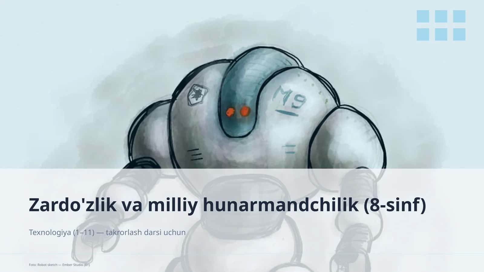Zardo'zlik va milliy hunarmandchilik (8-sinf) 1