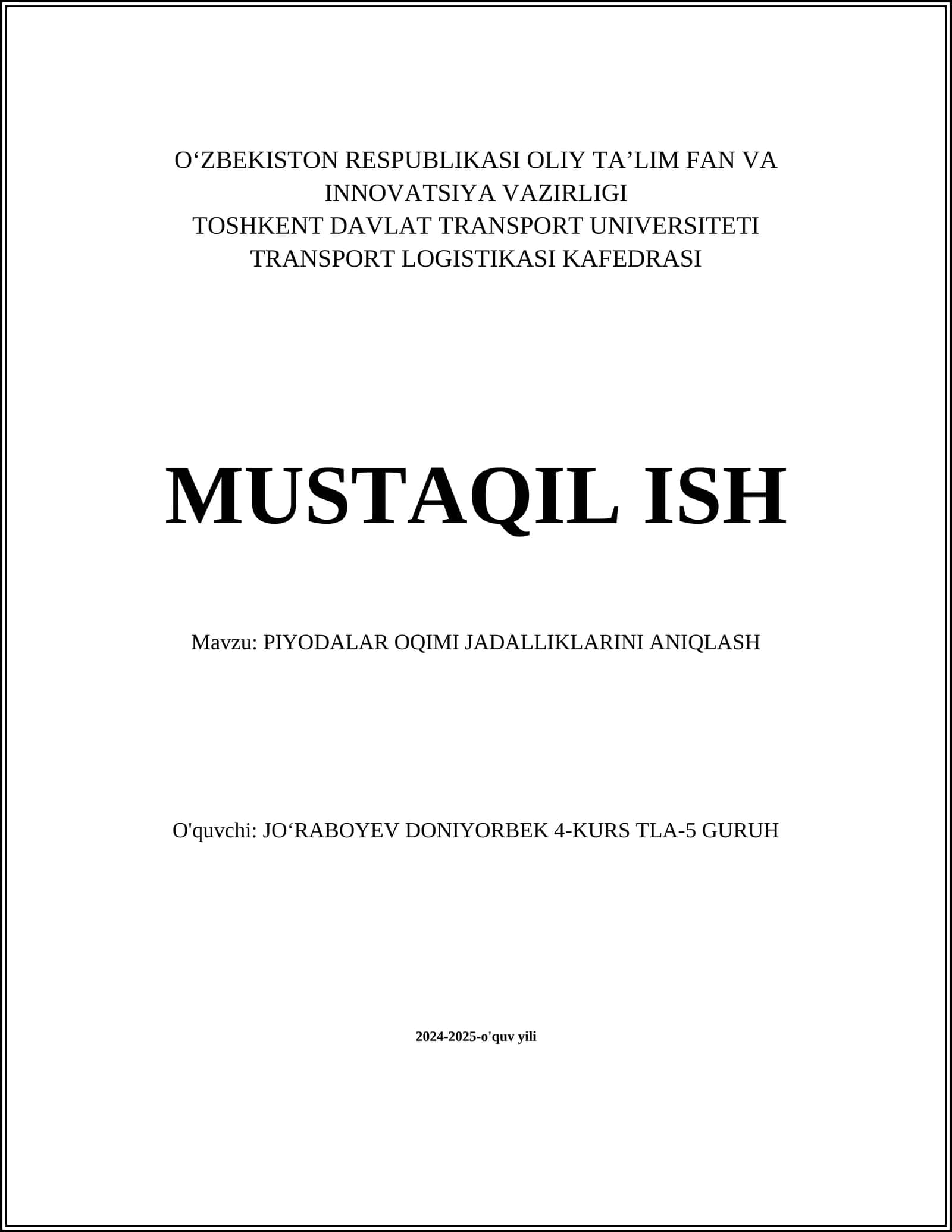 Piyodalar Oqimi Monitoringi 1