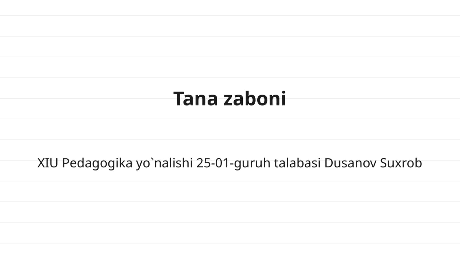 Tana zaboni 1