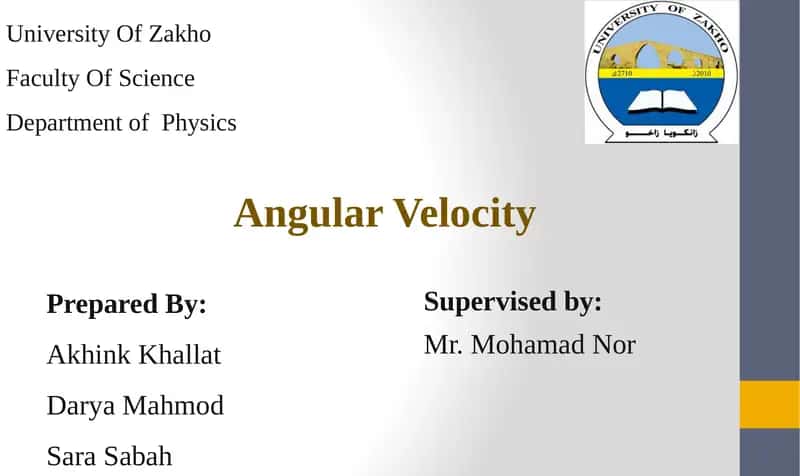 Angular Velocity 1