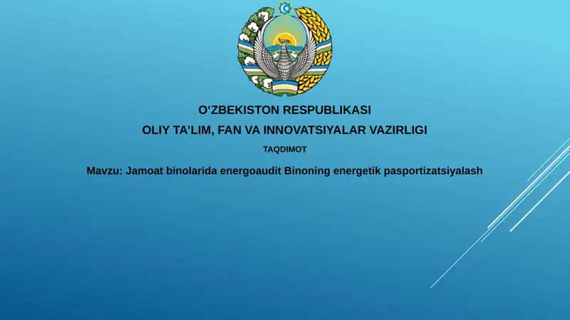 Jamoatbinolarida energoaudit 1