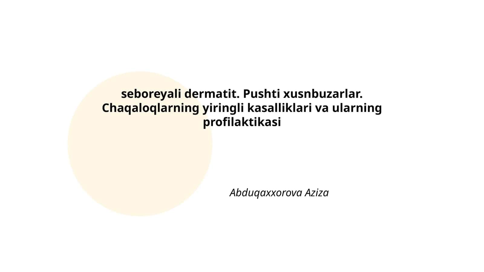 Seboreyalik dermatitning sabablari 1