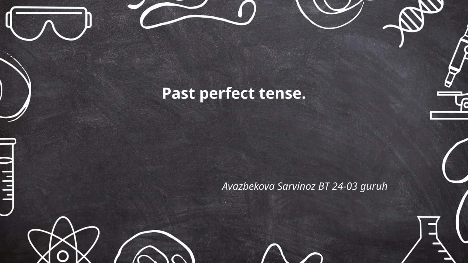 Past Perfect Tense 1