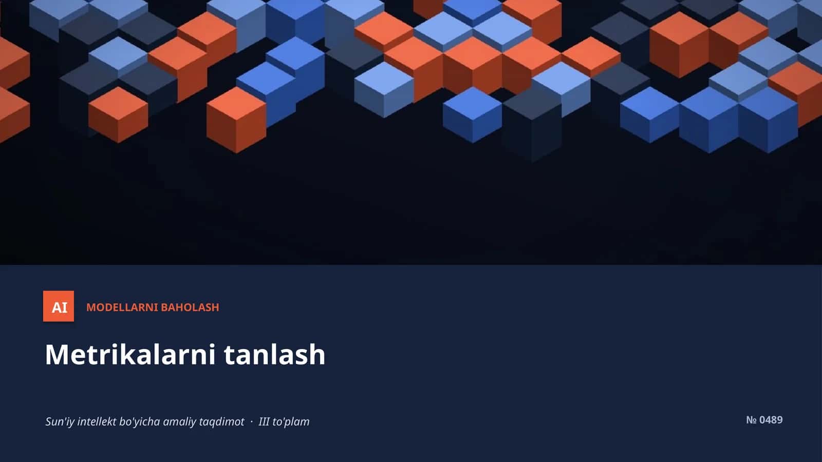 Metrikalarni tanlash 1