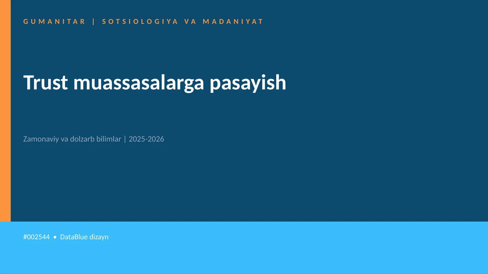 Trust muassasalarga pasayish 1