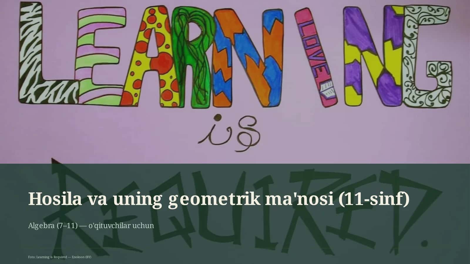 Hosila va uning geometrik ma'nosi (11-sinf) 1