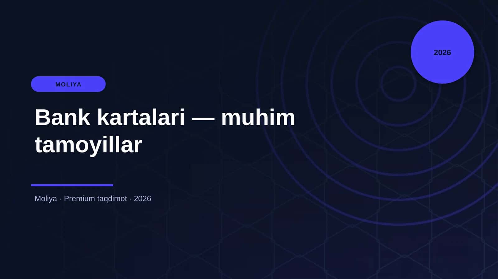 Bank kartalari — muhim tamoyillar 1
