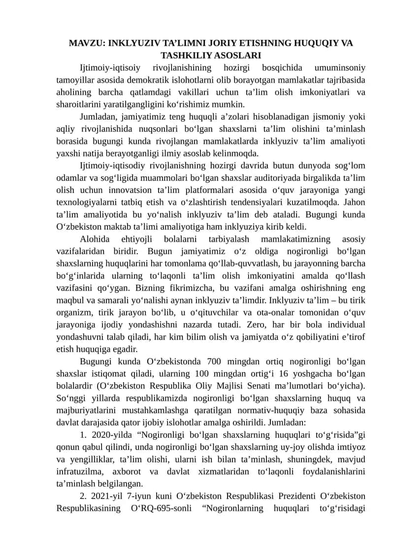 INKLYUZIV TA’LIM 1
