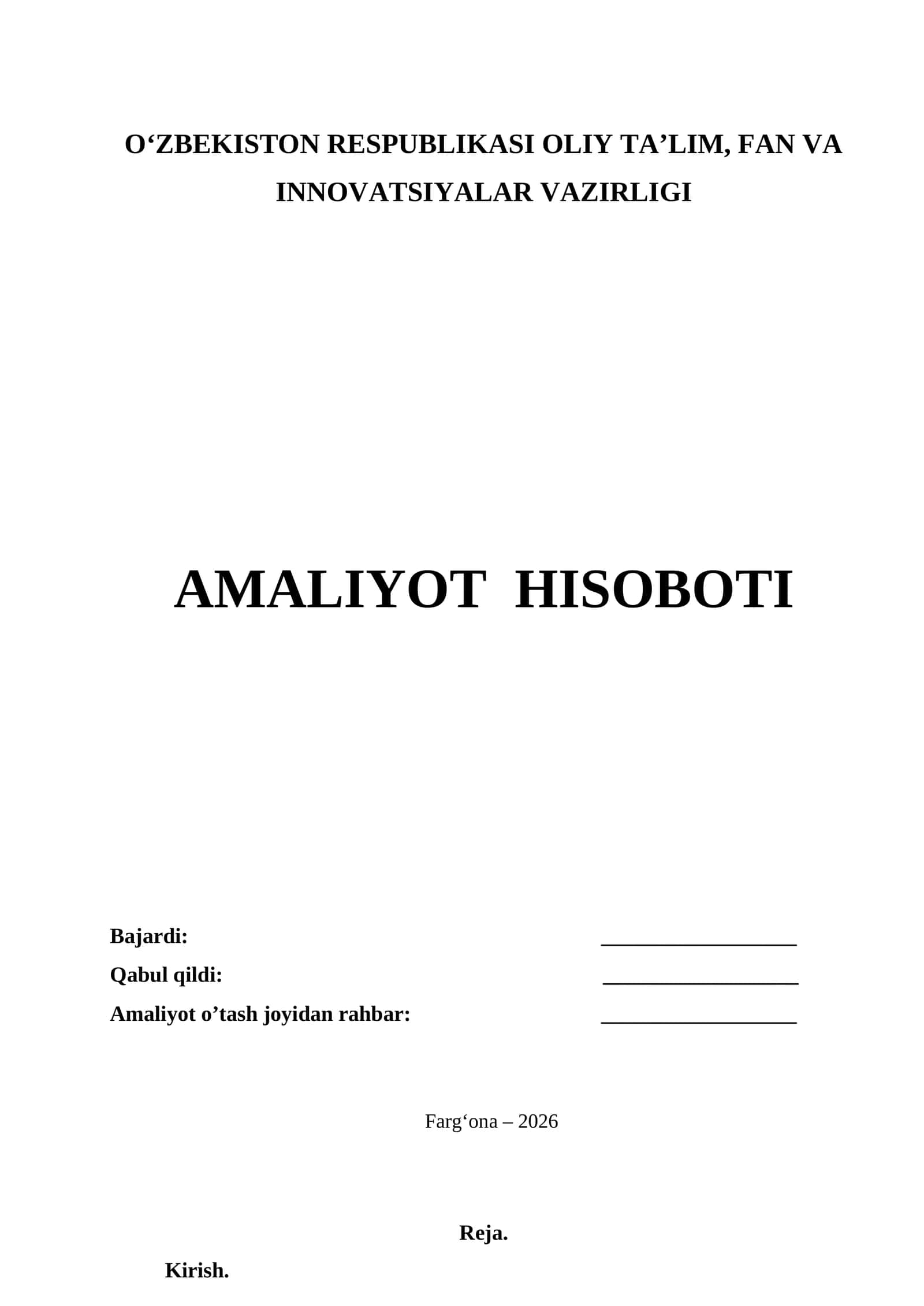 AMALIYOT HISOBOTI 1