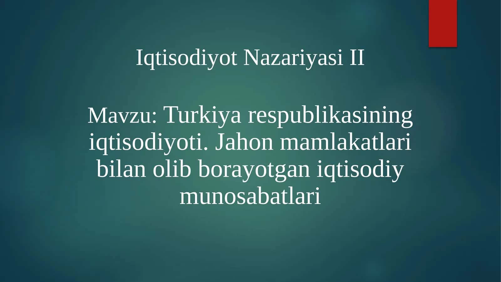 Turkiya iqtisodiyoti 1