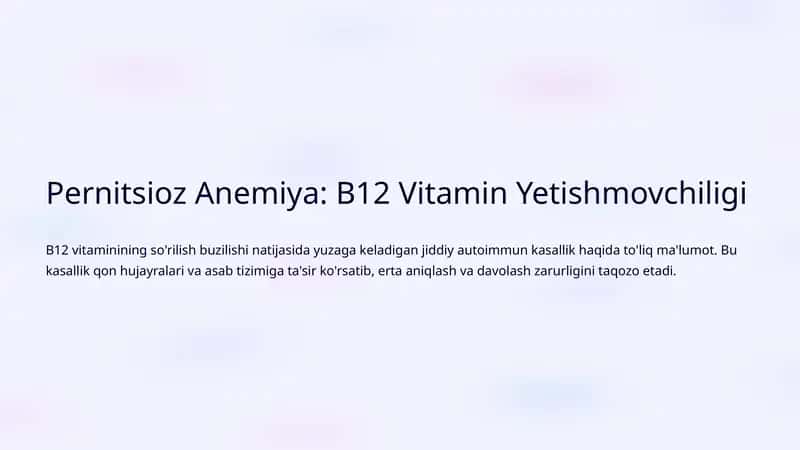 Pernitsioz Anemiya 1