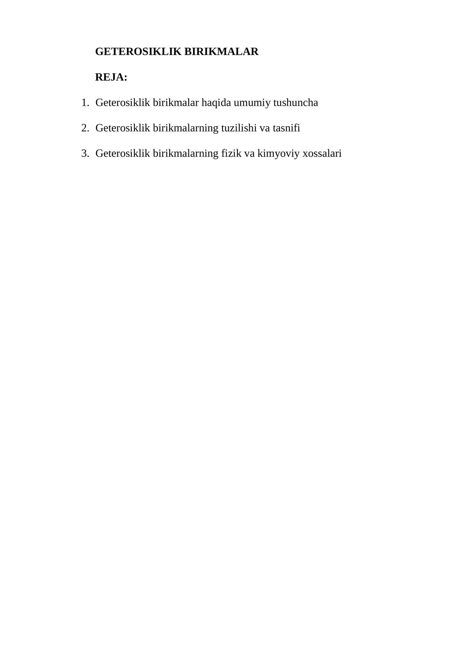 Geterosiklik birikmalar 1