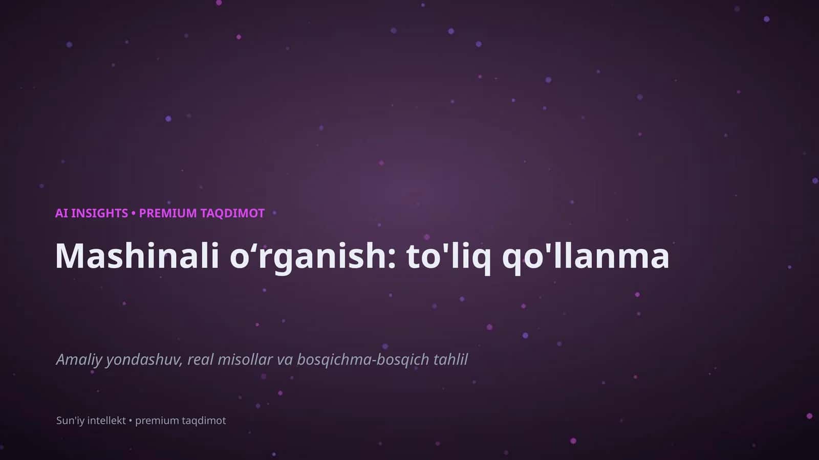 AI INSIGHTS • PREMIUM TAQDIMOT 1