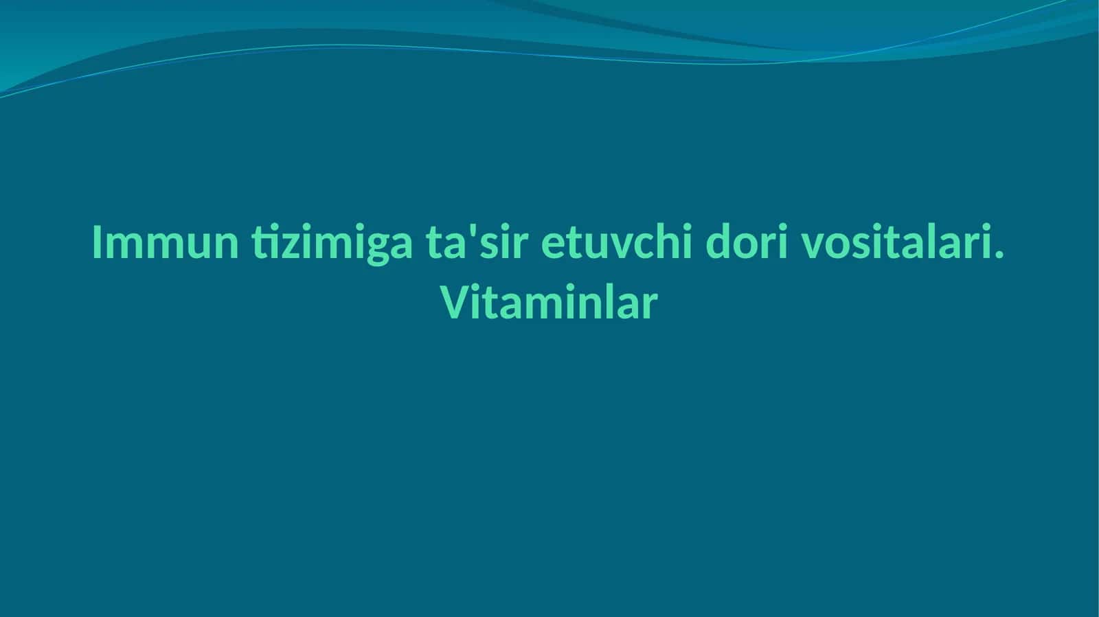 Immunostimulyatorlar 1