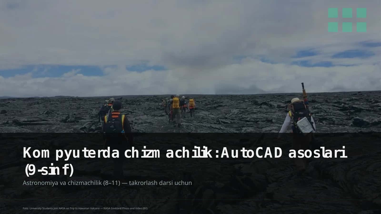 Kompyuterda chizmachilik: AutoCAD asoslari (9-sinf) 1