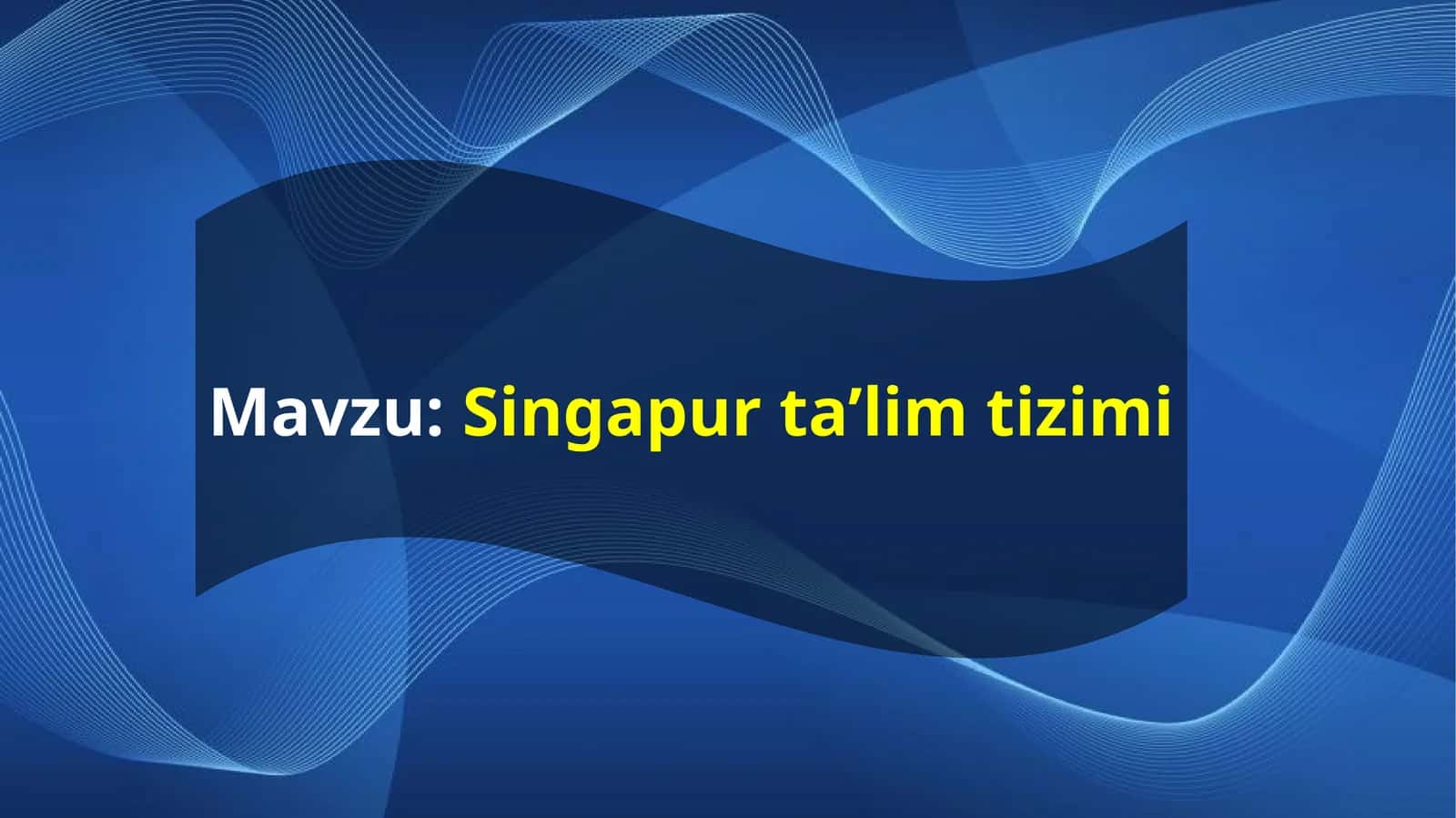 singapur talim tizimi 1
