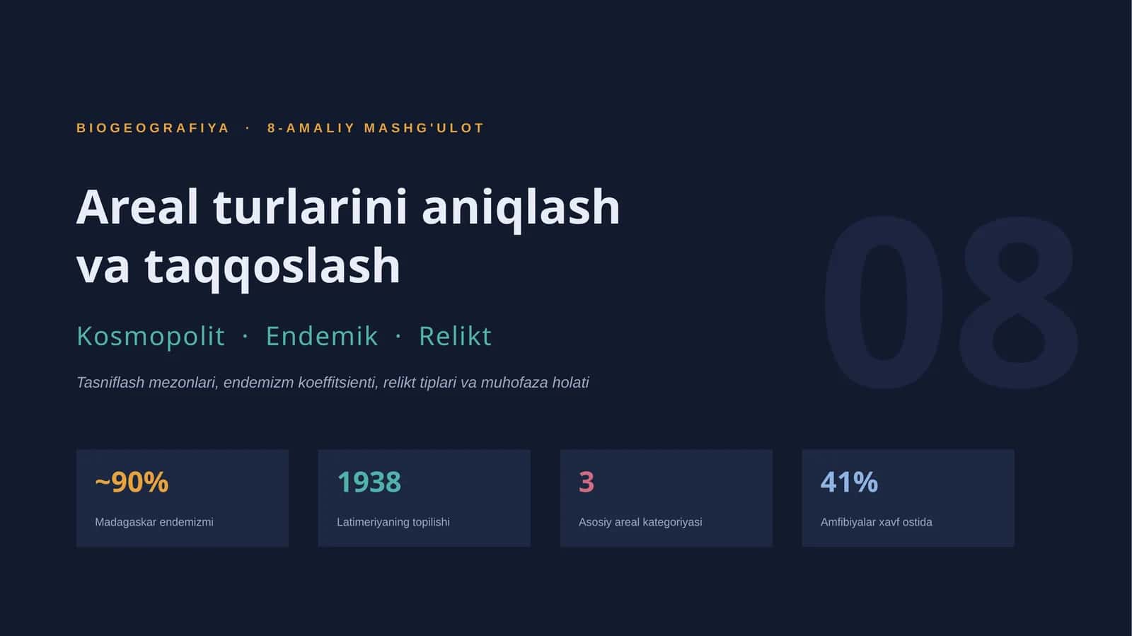 areal turlarini aniqlash va taqqoslash 1