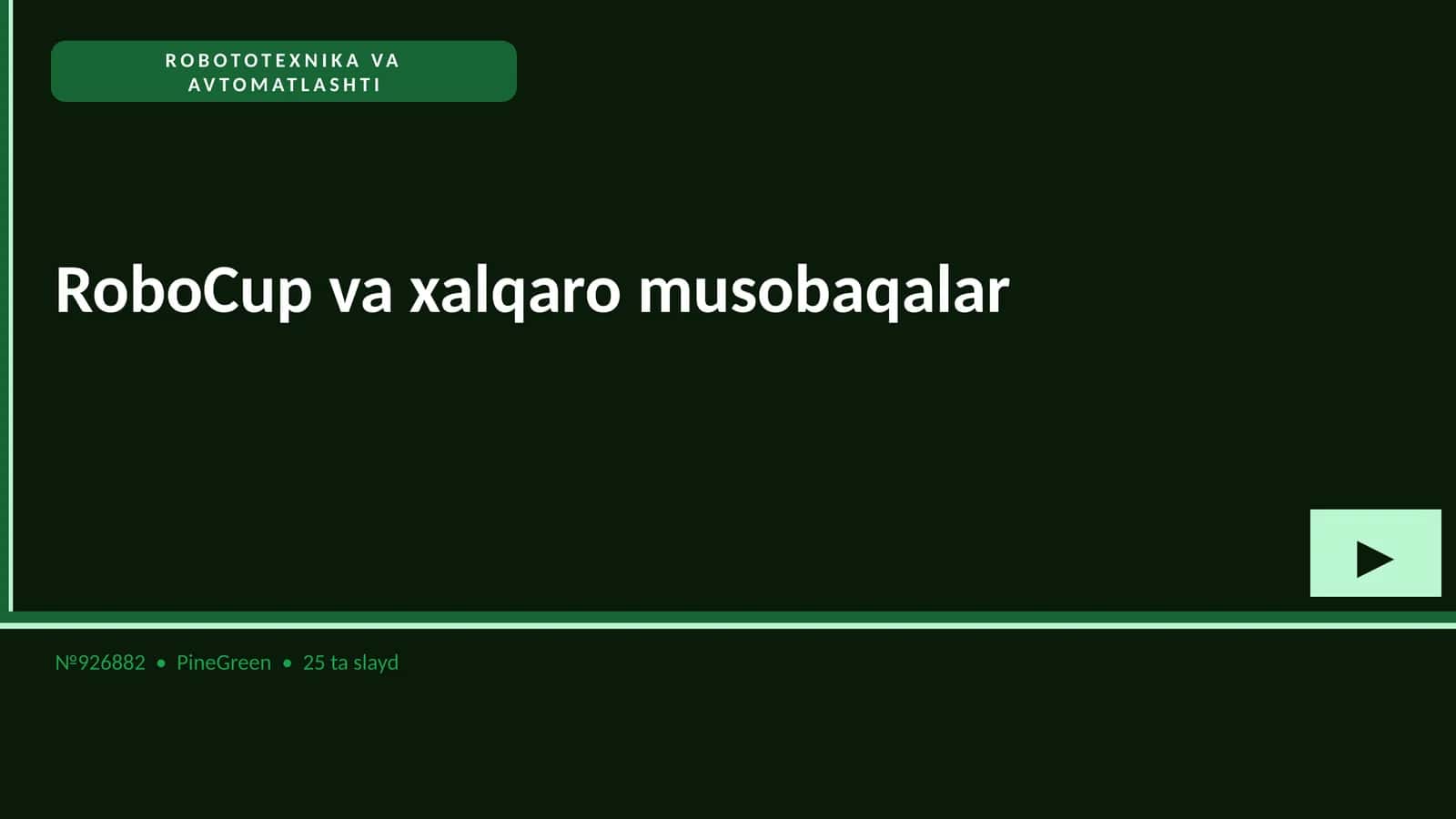 ROBOTOTEXNIKA VA AVTOMATLASHTI 1